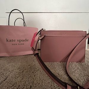 NWT Kate Spade Zip Crossbody Bag in Dusty Peony